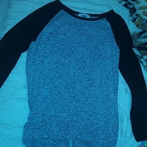 long sleeve black & grey shirt